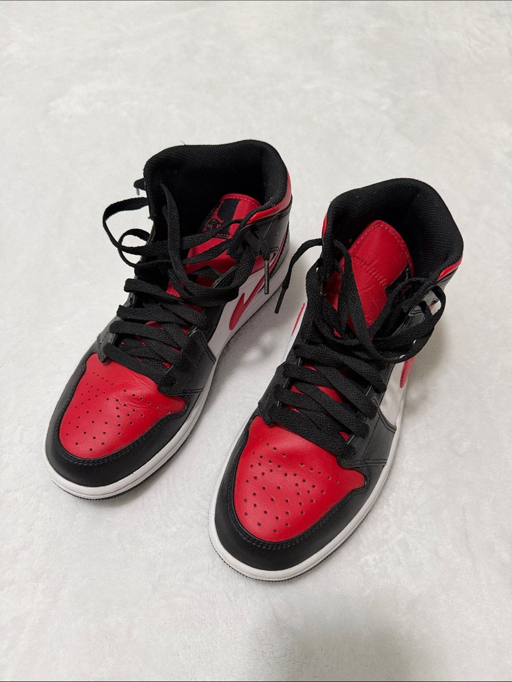 Jordan Black and Red High-Top Sneaker